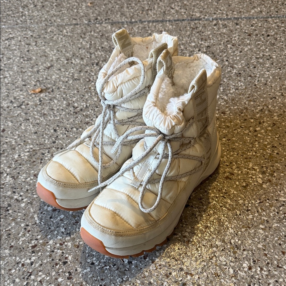 The North Face Cream Winter Boots